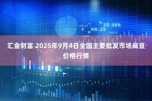 汇金财富 2025年9月4日全国主要批发市场扁豆价格行情
