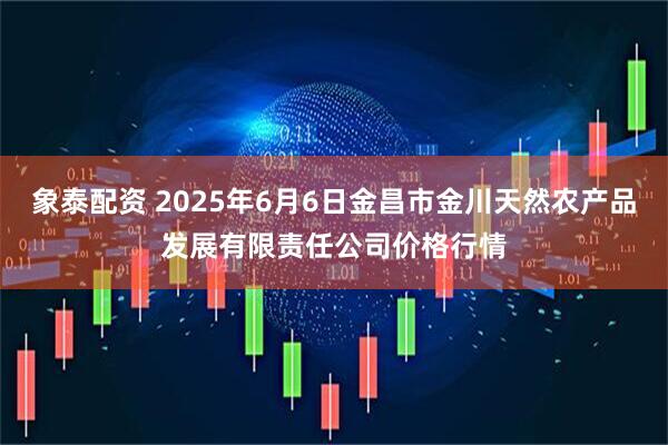 象泰配资 2025年6月6日金昌市金川天然农产品发展有限责任公司价格行情