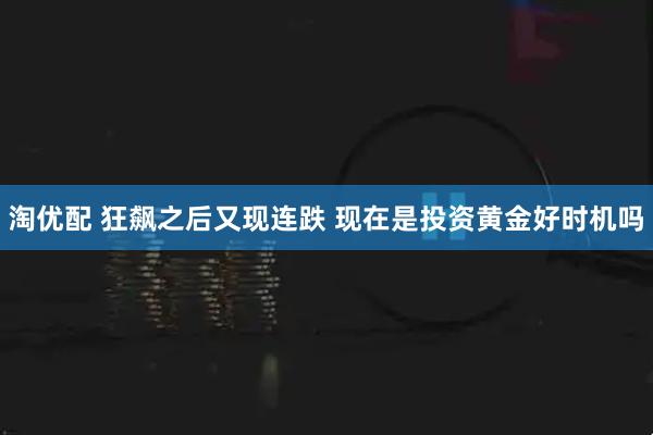 淘优配 狂飙之后又现连跌 现在是投资黄金好时机吗