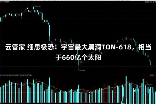 云管家 细思极恐！宇宙最大黑洞TON-618，相当于660亿个太阳